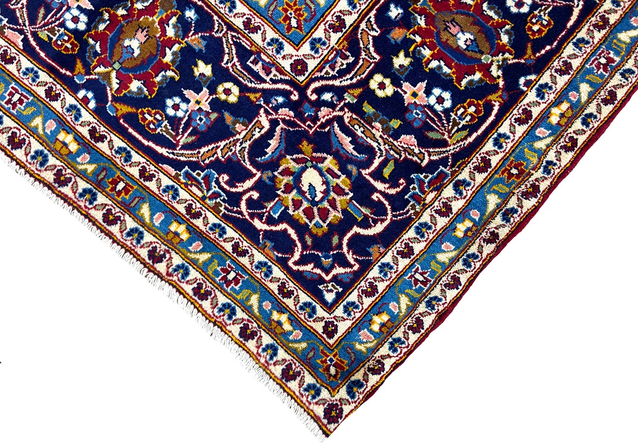 Handgeknüpfter Kashan Perserteppich, 409 × 297 cm, Wolle