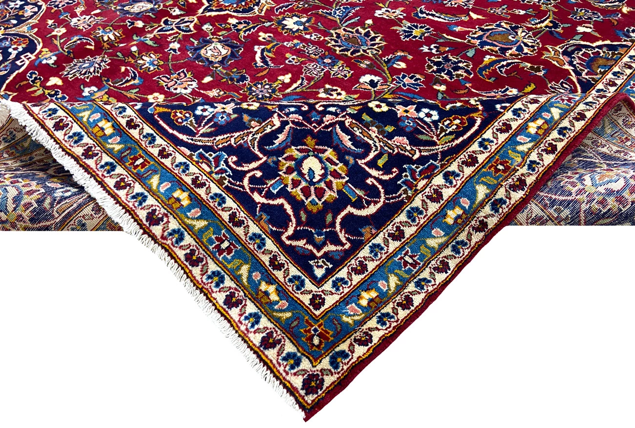 Handgeknüpfter Kashan Perserteppich, 409 × 297 cm, Wolle