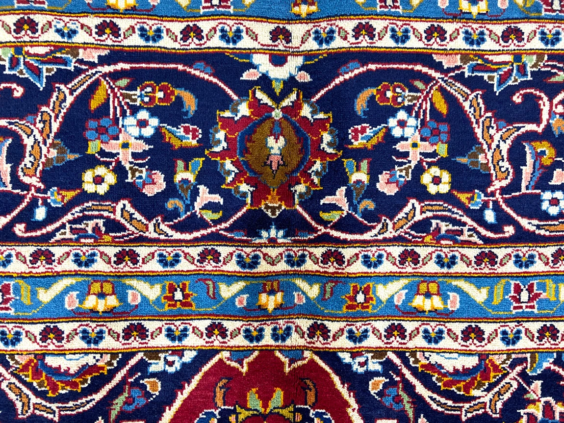 Handgeknüpfter Kashan Perserteppich, 409 × 297 cm, Wolle