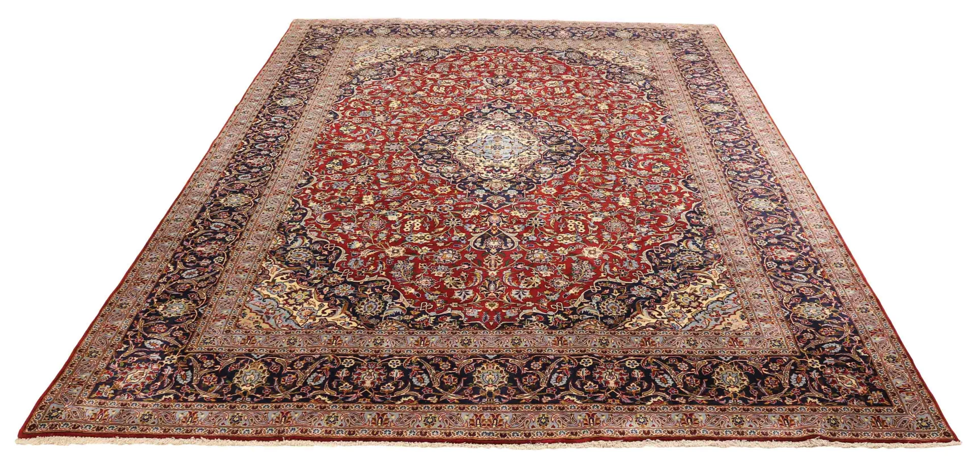 Handgeknüpfter Kashan Perserteppich 423 × 302 cm