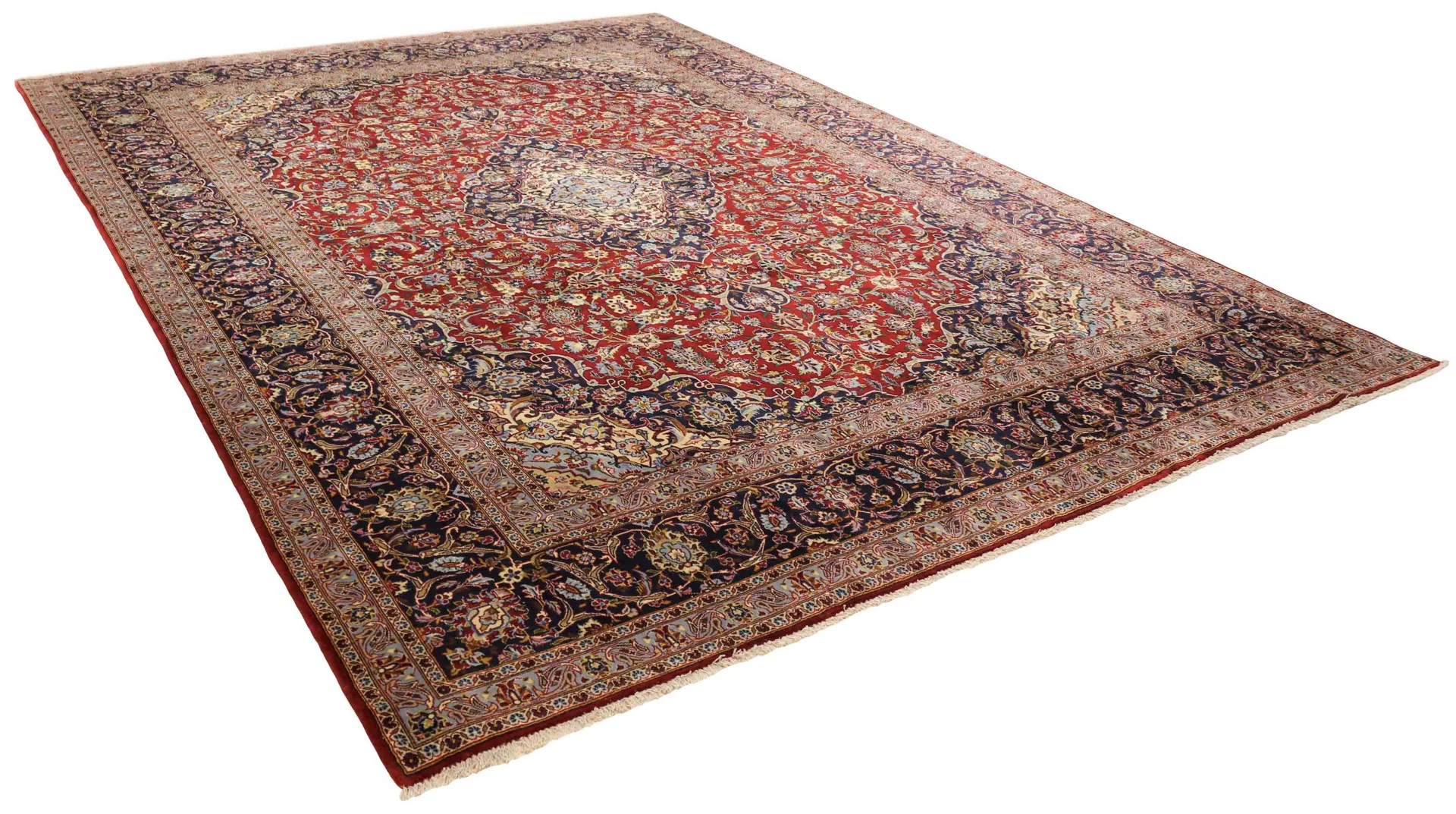 Handgeknüpfter Kashan Perserteppich 423 × 302 cm