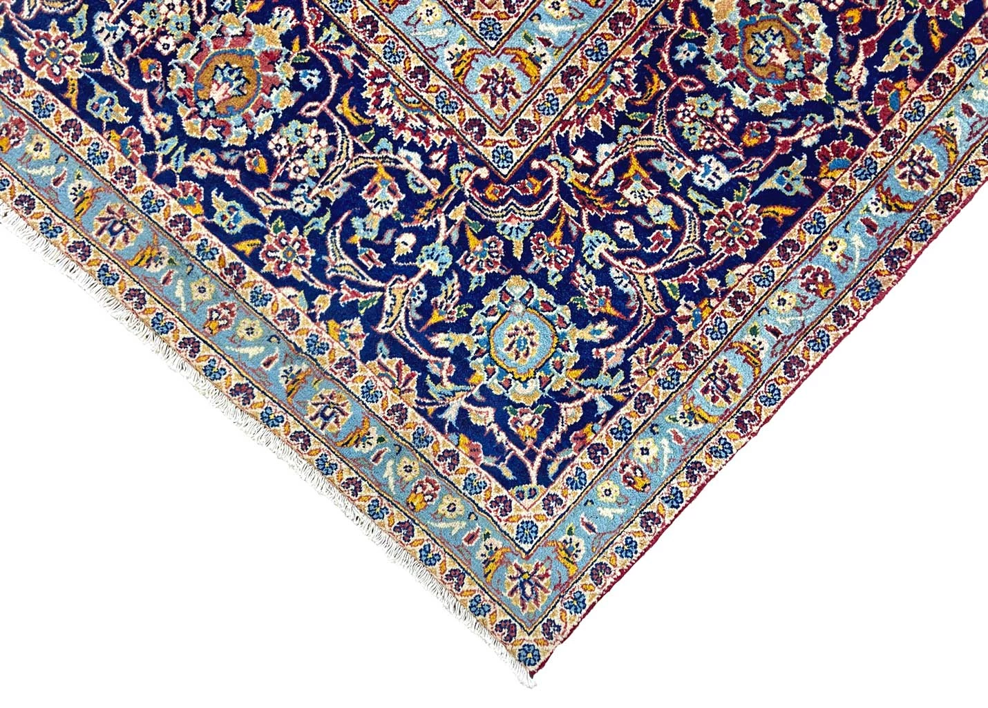 Kashan Perserteppich 426 × 301 cm aus Wolle, handgeknüpft