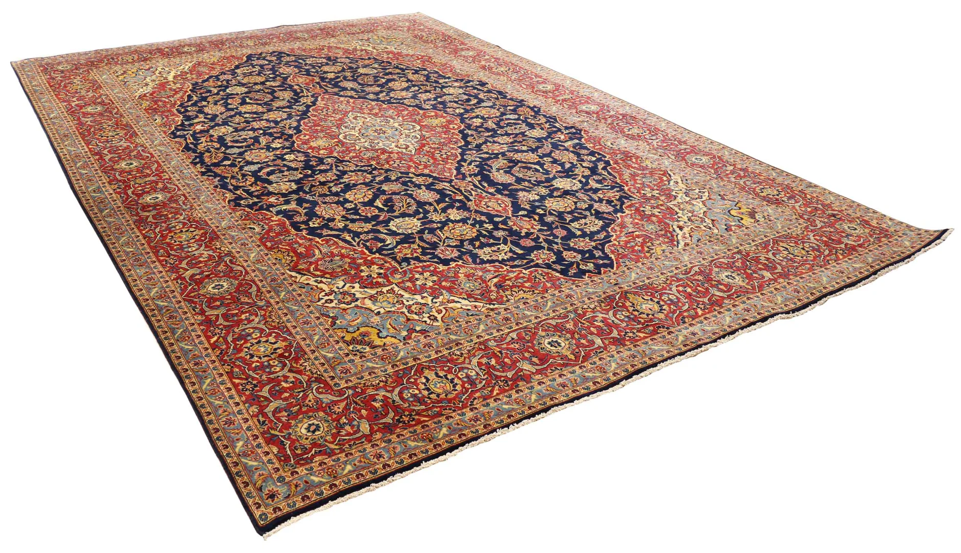 keshan-teppich-436-x-296-cm-100000-knoten-handgeknupft-perserteppich-2 Kashan Perserteppich 436 × 296 cm aus Wolle, handgeknüpft