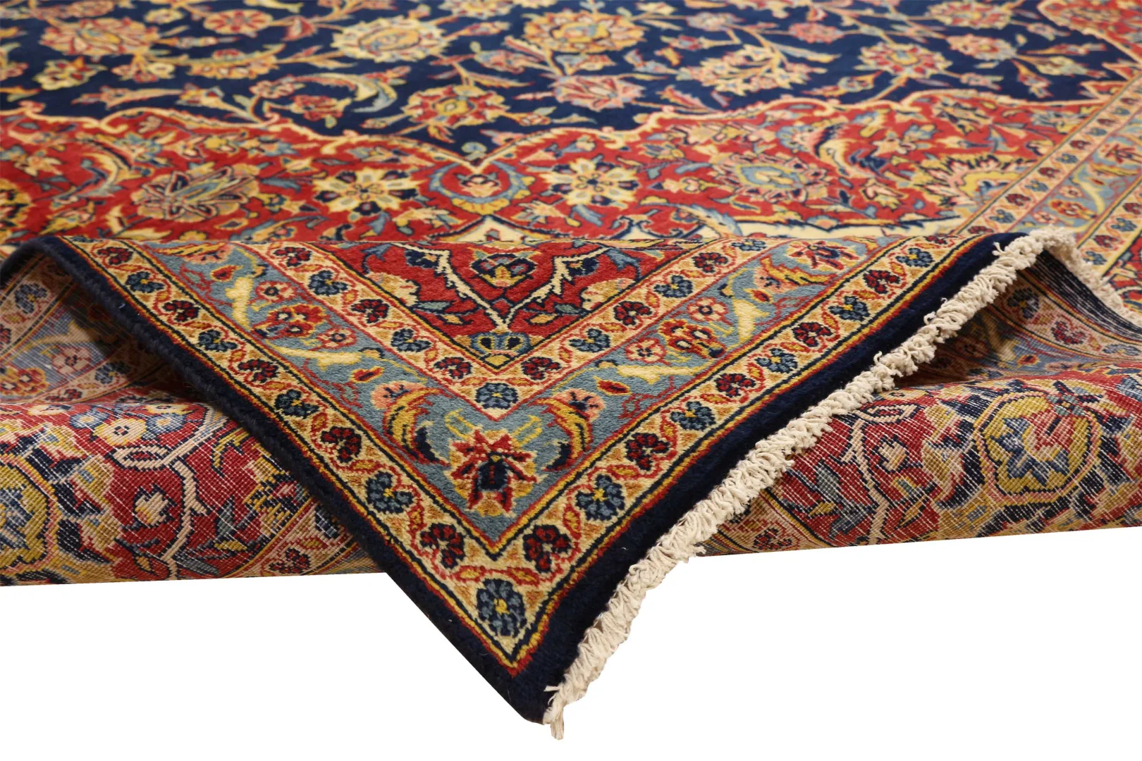 keshan-teppich-436-x-296-cm-100000-knoten-handgeknupft-perserteppich-4 Kashan Perserteppich 436 × 296 cm aus Wolle, handgeknüpft