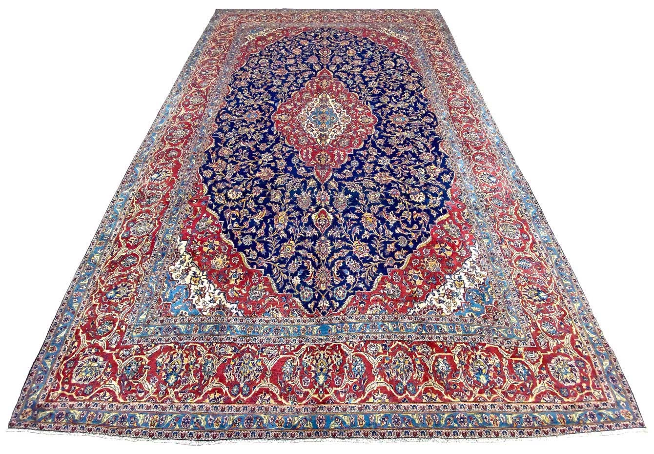 Kashan Perserteppich 452 × 295 cm aus Wolle, handgeknüpft