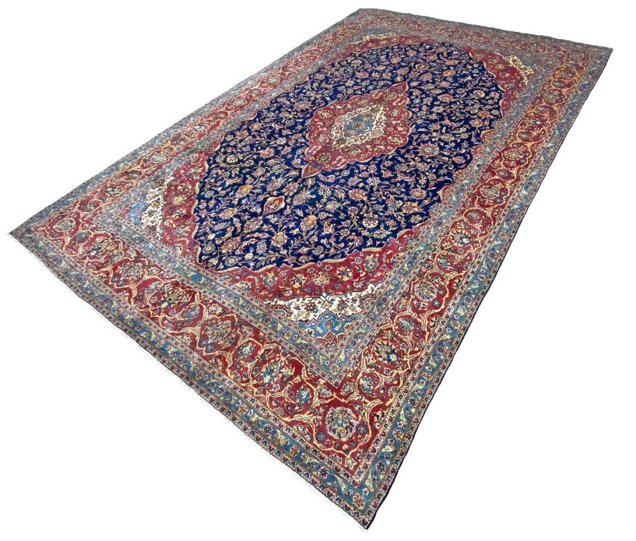 Kashan Perserteppich 452 × 295 cm aus Wolle, handgeknüpft