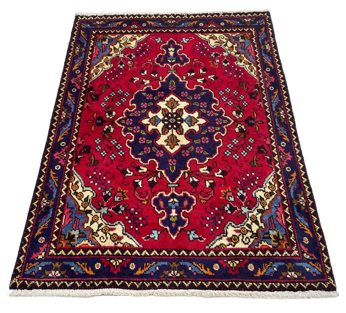 Handgeknüpfter Täbriz Perserteppich, 139 × 104 cm, Wolle & Seide