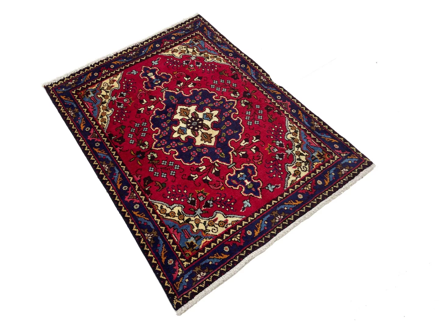 Handgeknüpfter Täbriz Perserteppich, 139 × 104 cm, Wolle & Seide