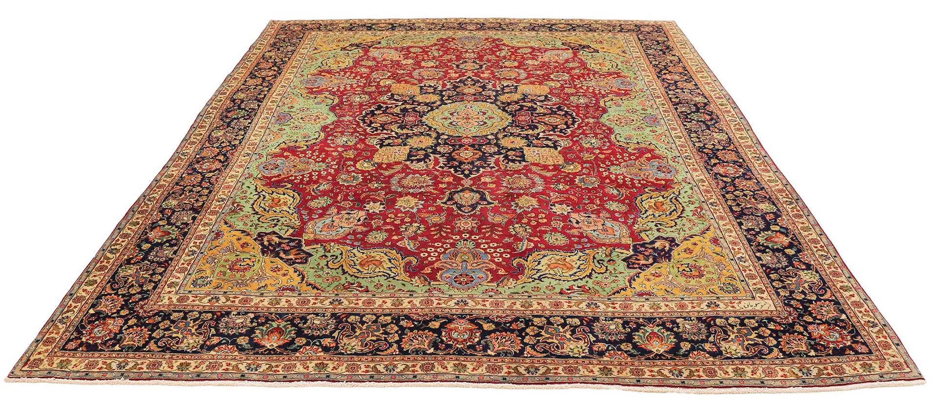 Handgeknüpfter Täbriz Perserteppich 394 × 304 cm