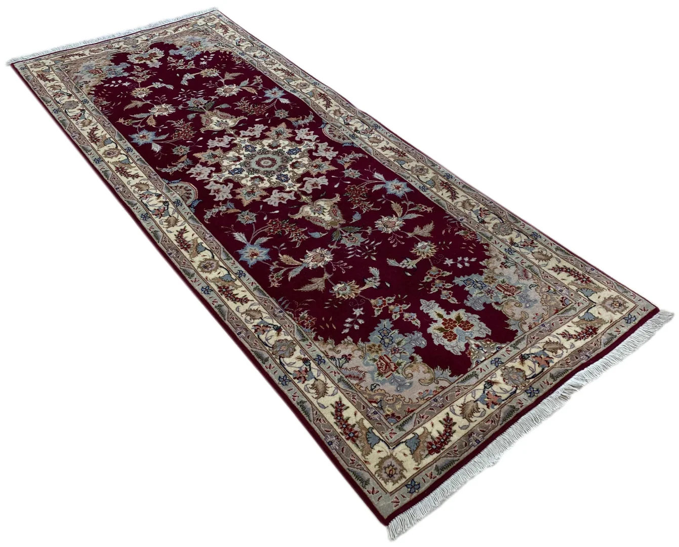 Täbriz Perserteppich 203 × 81 cm aus Wolle, handgeknüpft