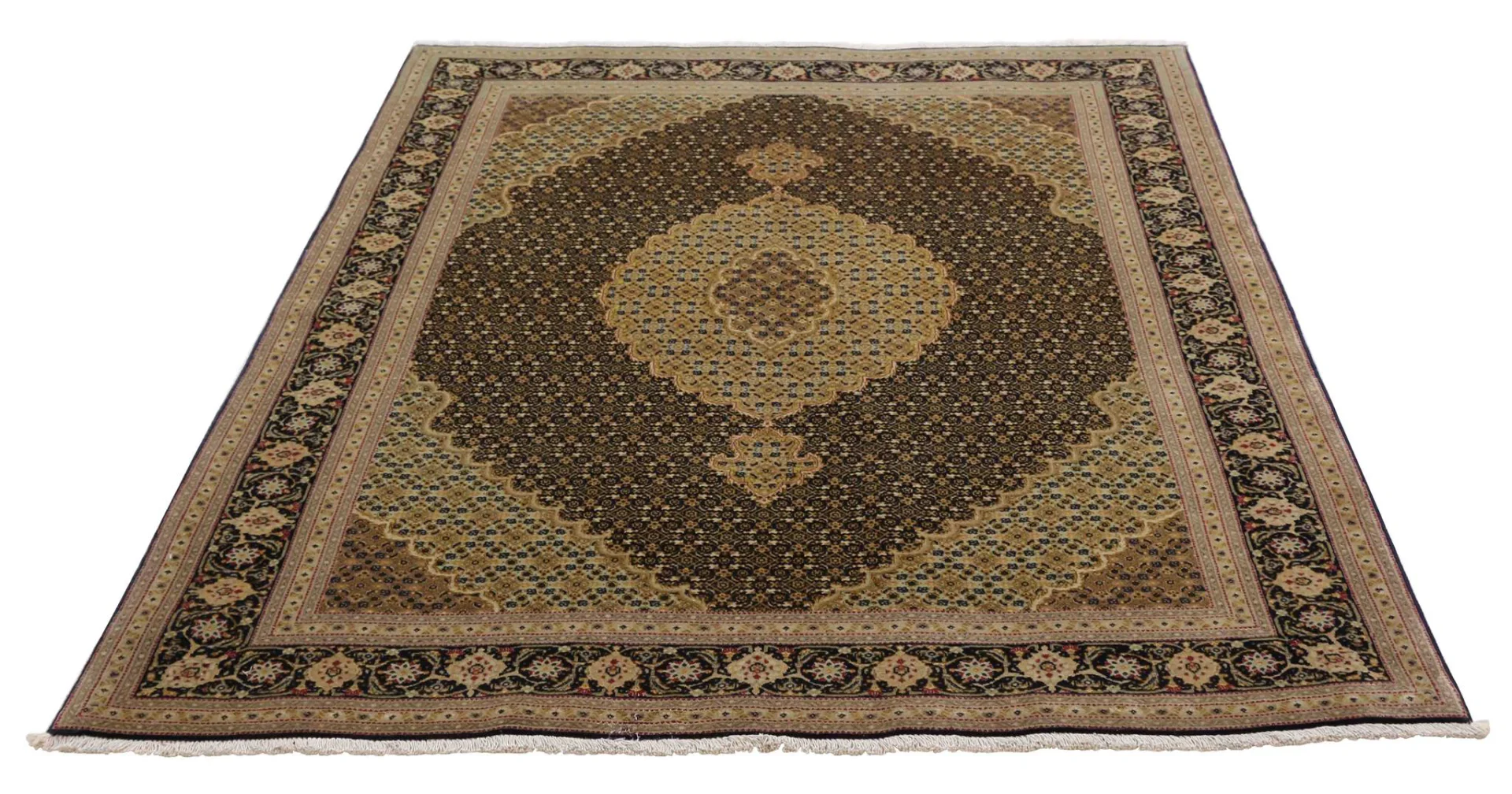 Handgeknüpfter Täbriz Perserteppich 197 × 151 cm