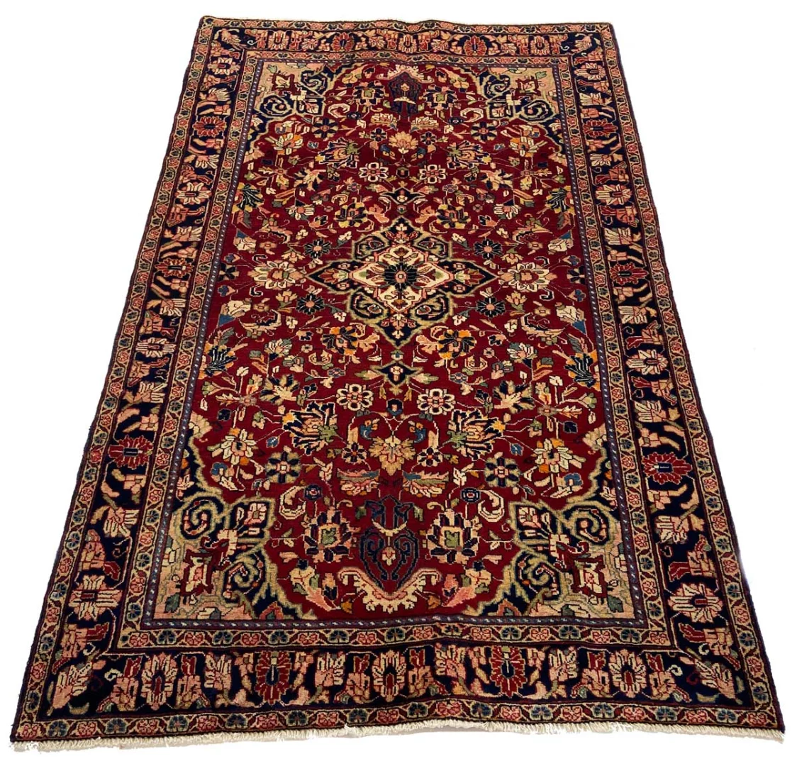 Handgeknüpfter Perserteppich, 203 × 124 cm, Wolle