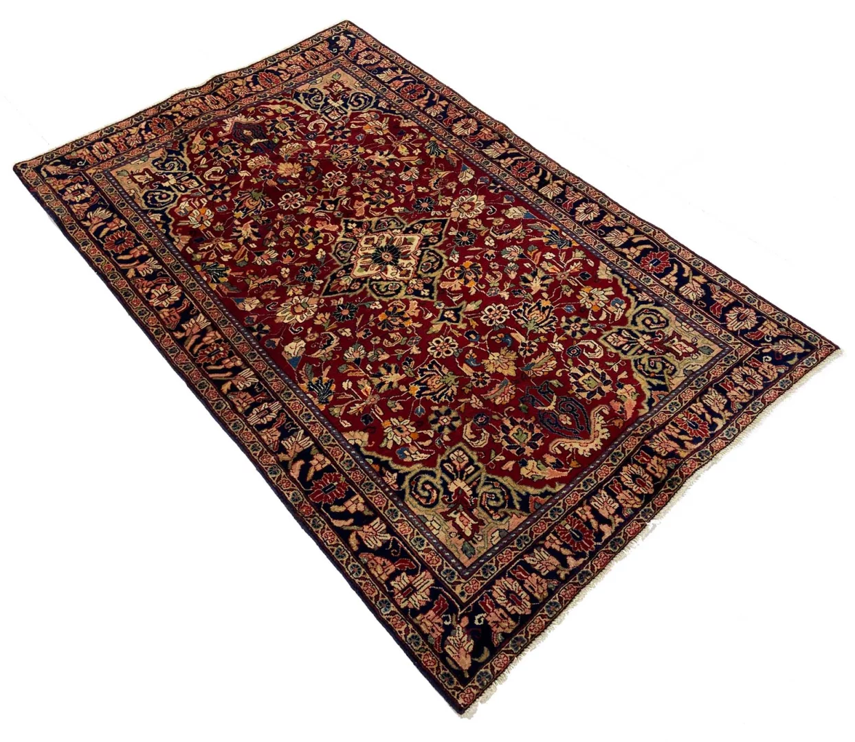 Handgeknüpfter Perserteppich, 203 × 124 cm, Wolle