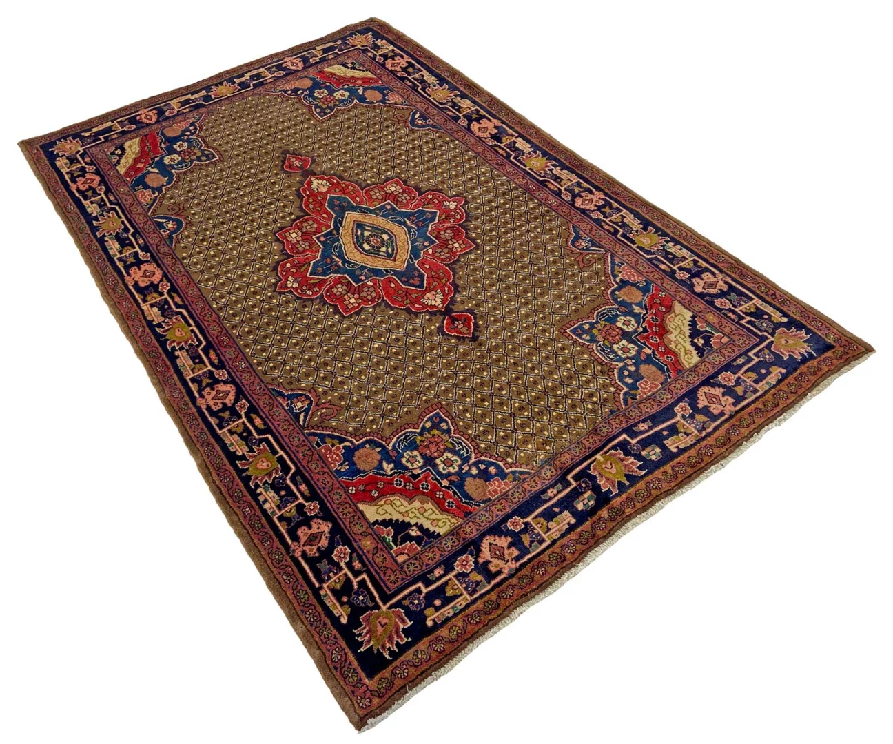 Handgeknüpfter Perserteppich, 252 × 158 cm, Wolle
