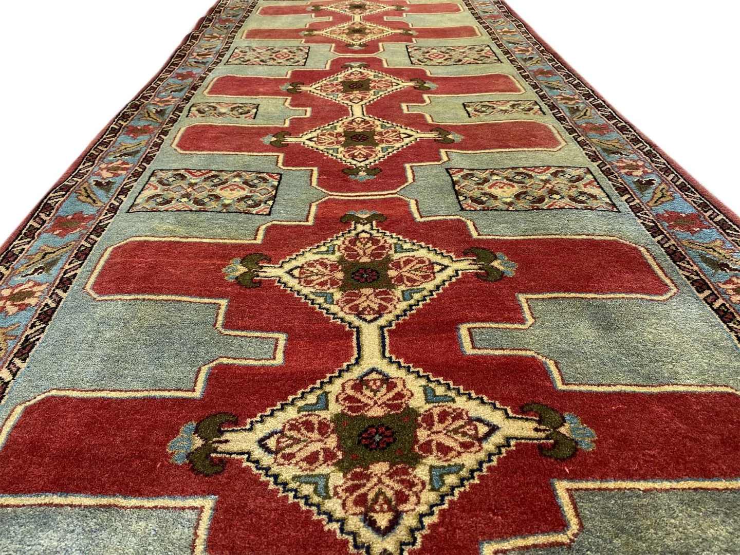 Perserteppich 222 × 103 cm aus Wolle, handgeknüpft
