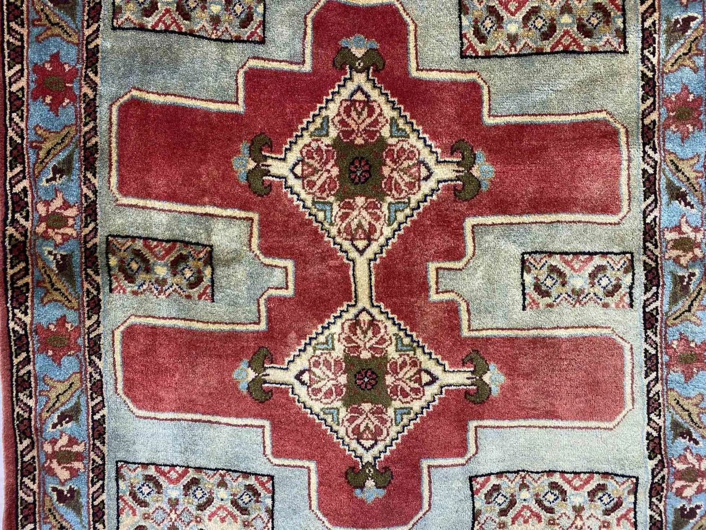 Perserteppich 222 × 103 cm aus Wolle, handgeknüpft