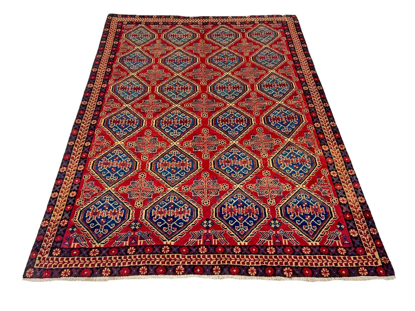 Perserteppich 212 × 156 cm aus Wolle, handgeknüpft