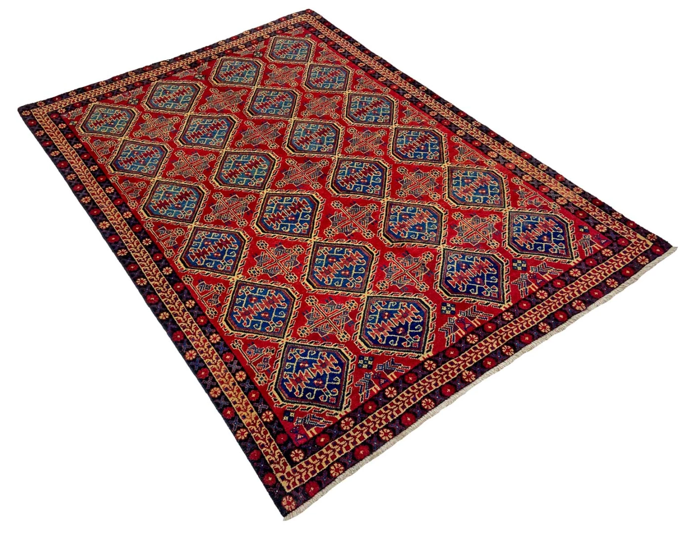 Perserteppich 212 × 156 cm aus Wolle, handgeknüpft