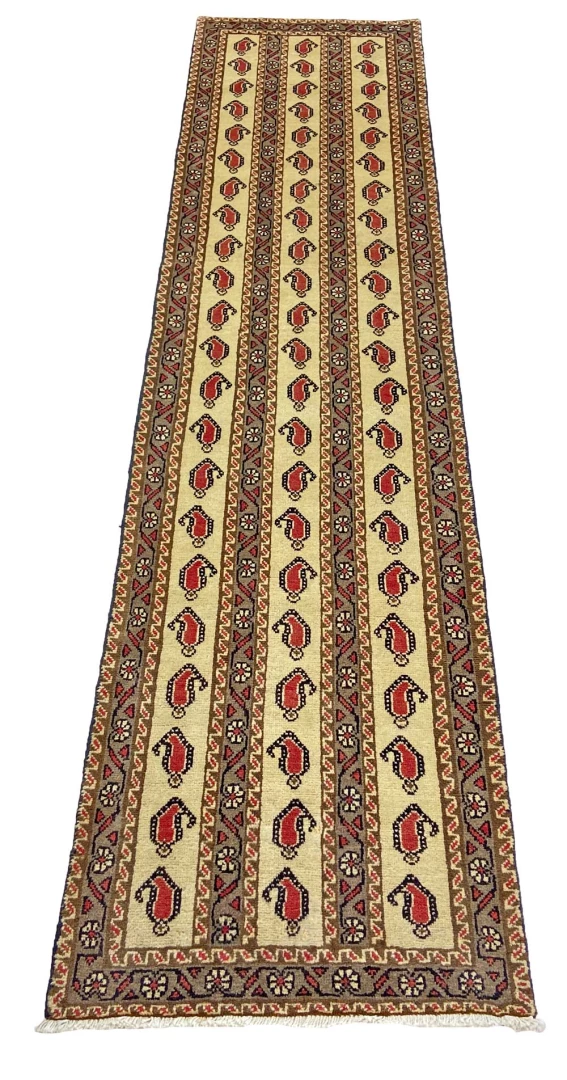 Handgeknüpfter Shiraz Perserteppich, 291 × 67 cm, Wolle