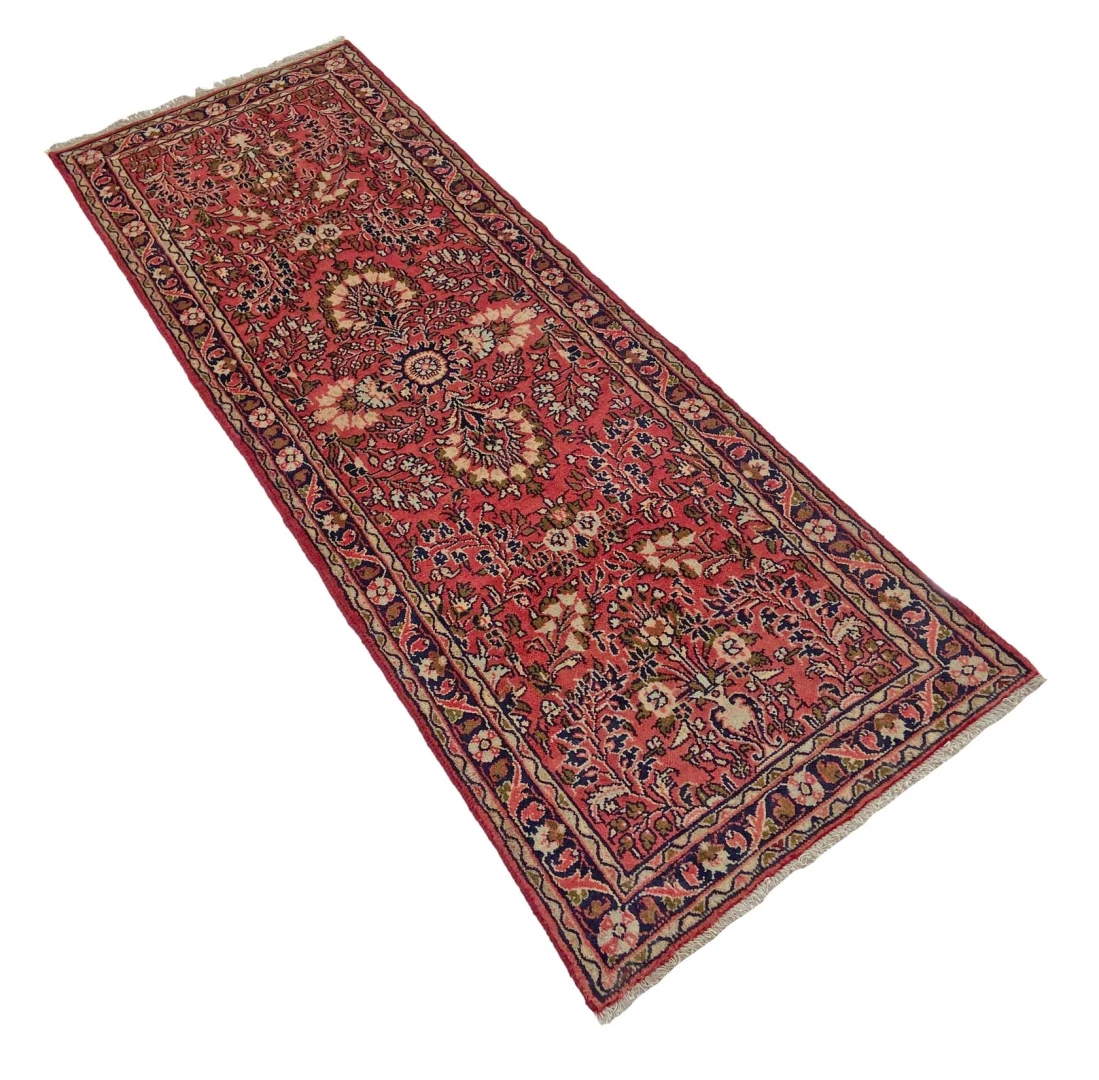 Perserteppich 202 × 71 cm aus Wolle, handgeknüpft