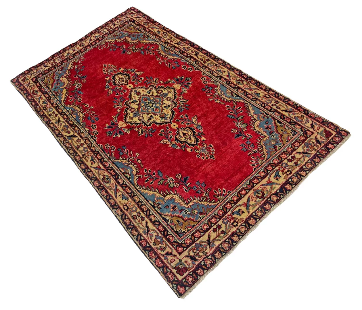 Handgeknüpfter Perserteppich, 212 × 124 cm, Wolle