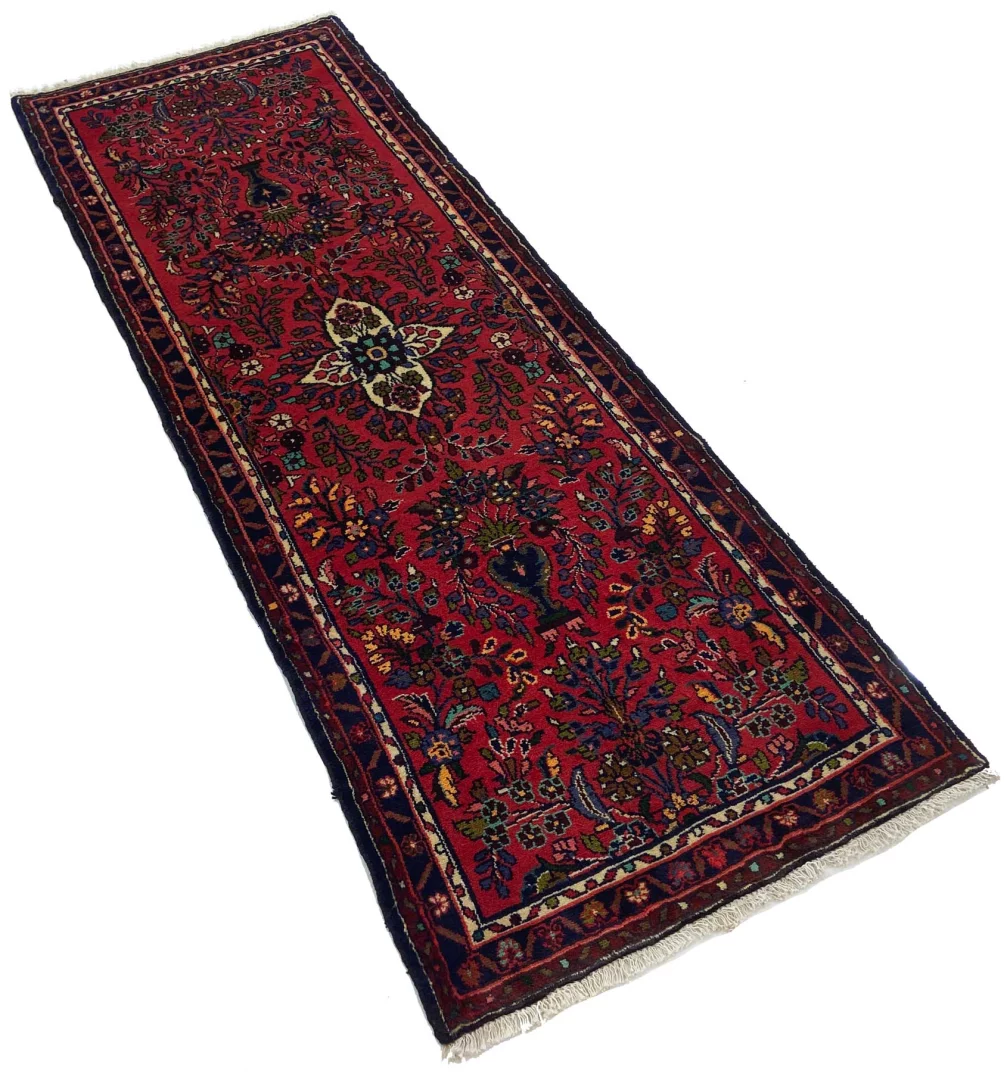 Handgeknüpfter Perserteppich, 227 × 81 cm, Wolle