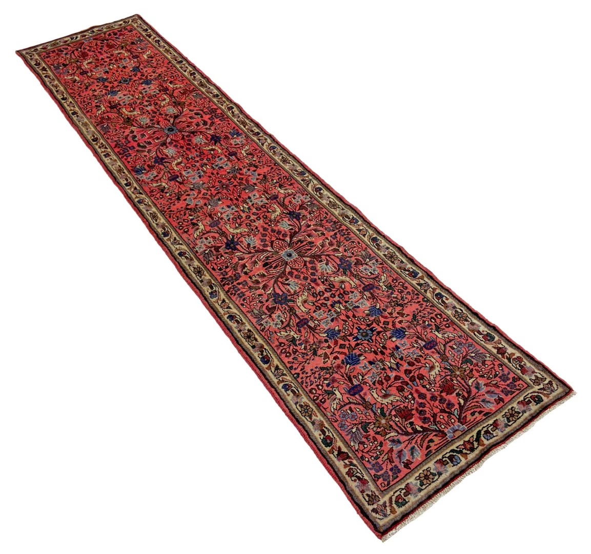 Perserteppich aus Iran, 296 × 71 cm