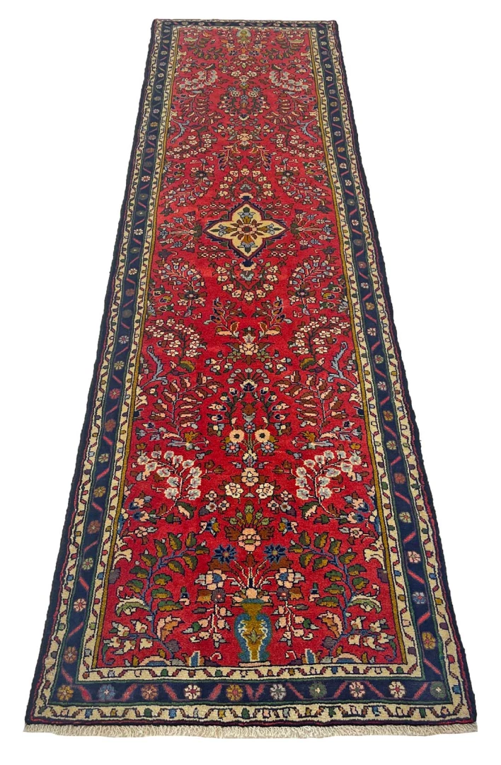 Perserteppich 296 × 81 cm aus Wolle, handgeknüpft