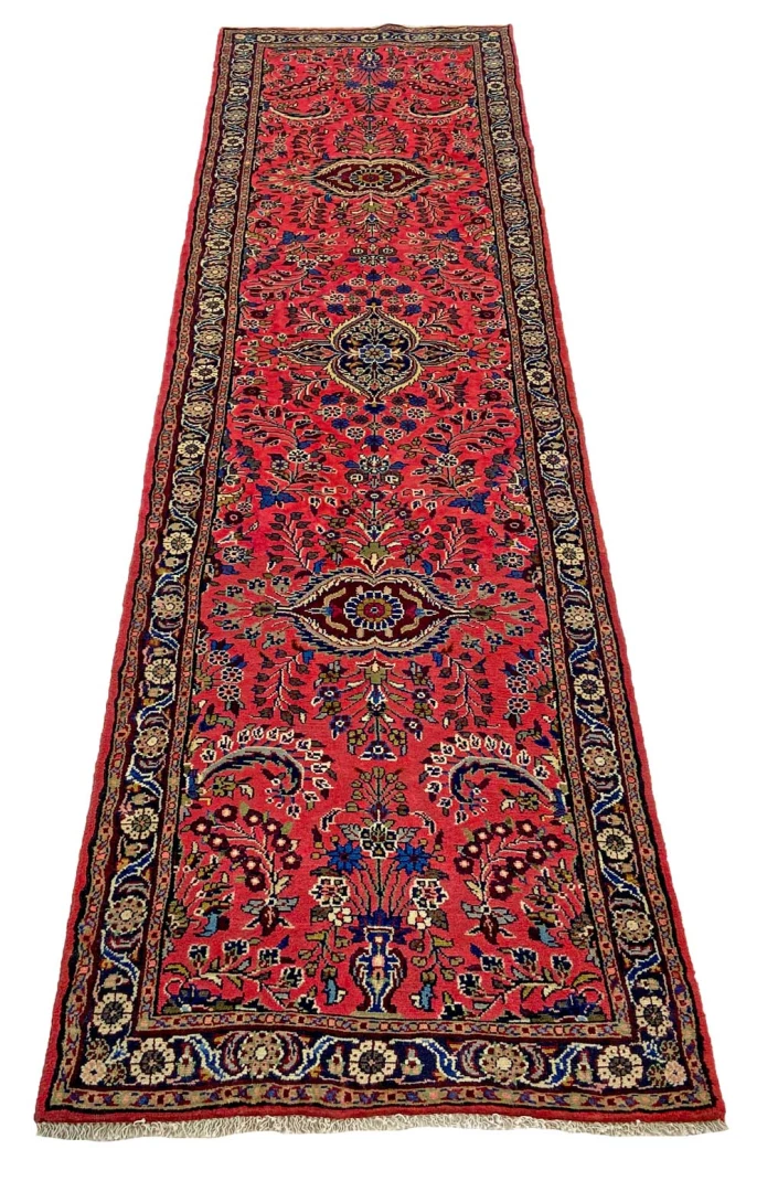 Perserteppich 302 × 85 cm aus Wolle, handgeknüpft