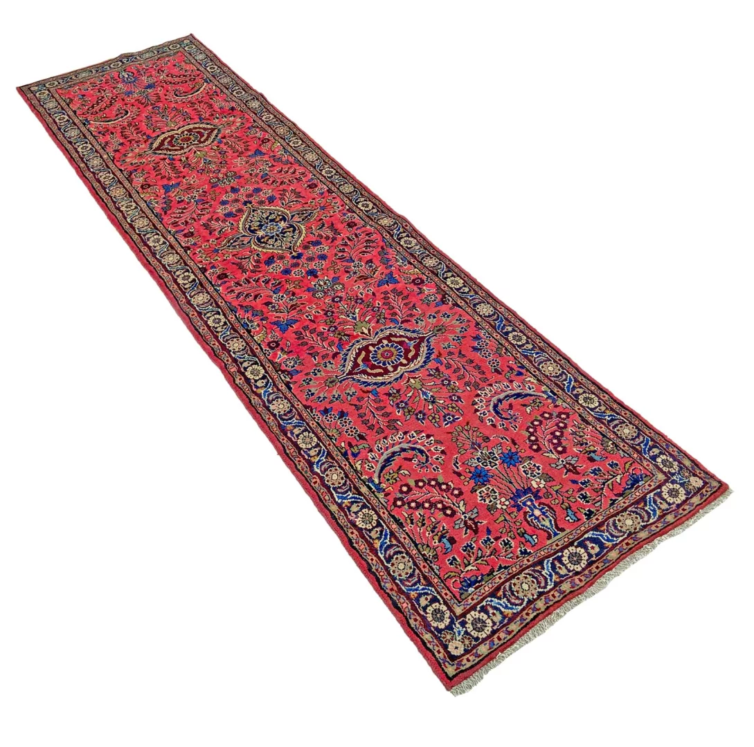Perserteppich 302 × 85 cm aus Wolle, handgeknüpft
