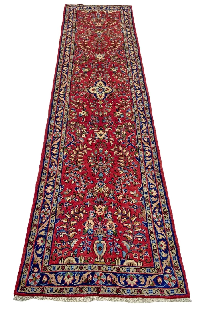 Perserteppich 327 × 79 cm aus Wolle, handgeknüpft