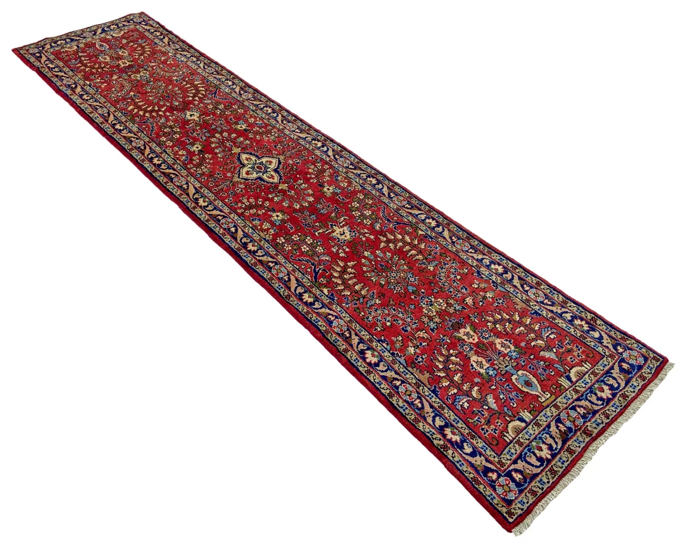 Perserteppich 327 × 79 cm aus Wolle, handgeknüpft