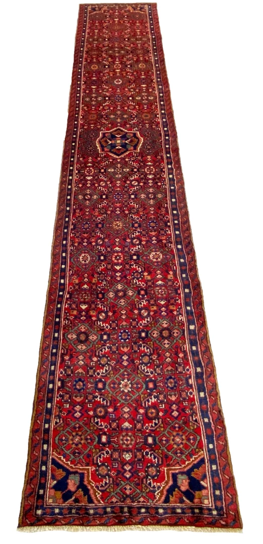 Perserteppich 402 × 71 cm aus Wolle, handgeknüpft