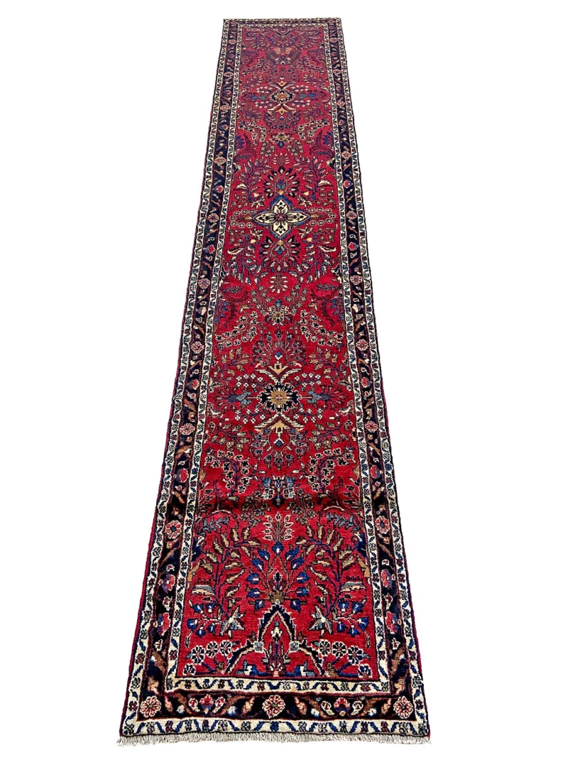 Perserteppich 425 × 81 cm aus Wolle, handgeknüpft