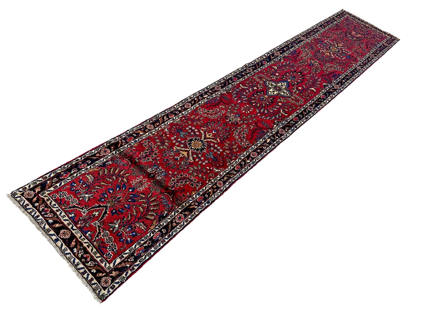 Perserteppich 425 × 81 cm aus Wolle, handgeknüpft