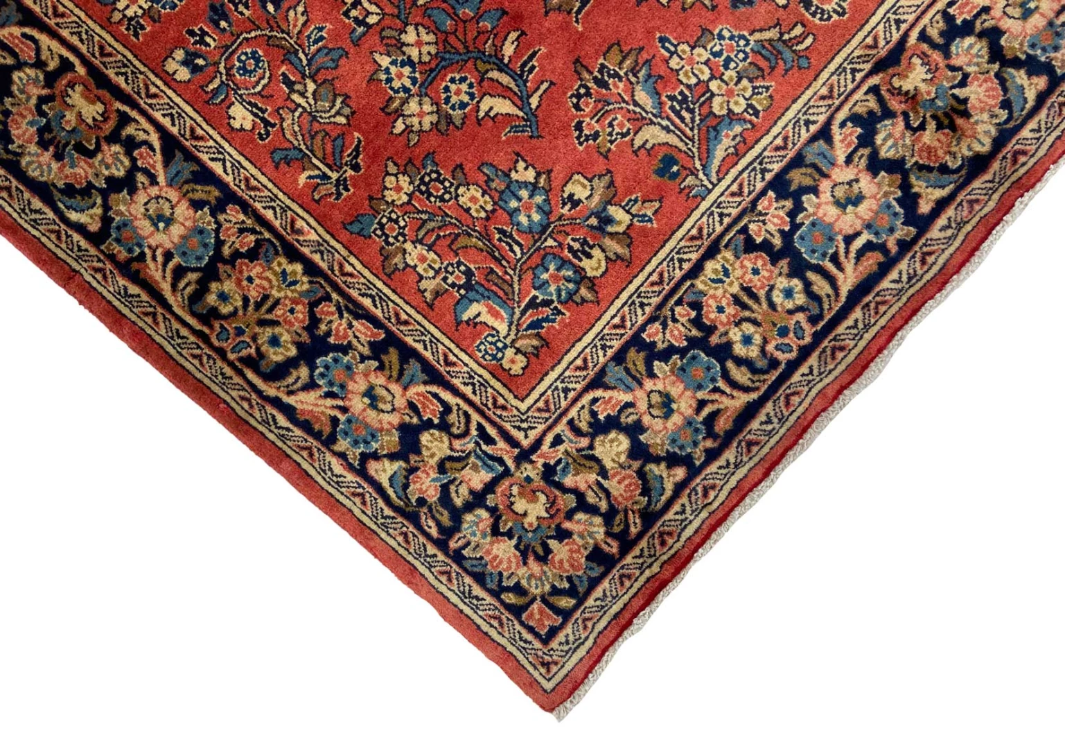 sarough-teppich-226-x-136-cm-florales-design-handgeknupft-3 Handgeknüpfter Sarough Farahan Perserteppich 226 × 136 cm