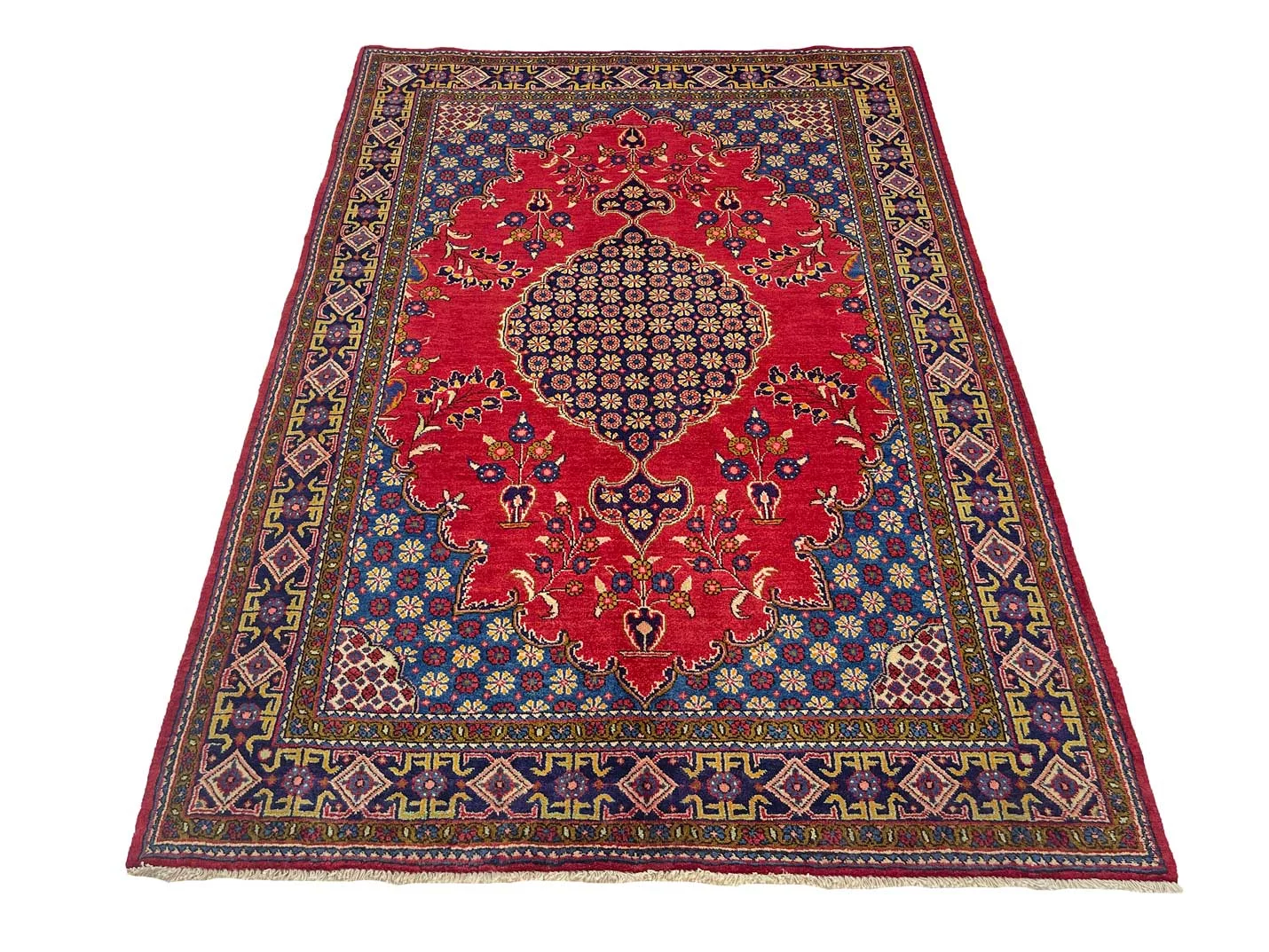 Handgeknüpfter Sarough Farahan Perserteppich, 238 × 163 cm, Wolle