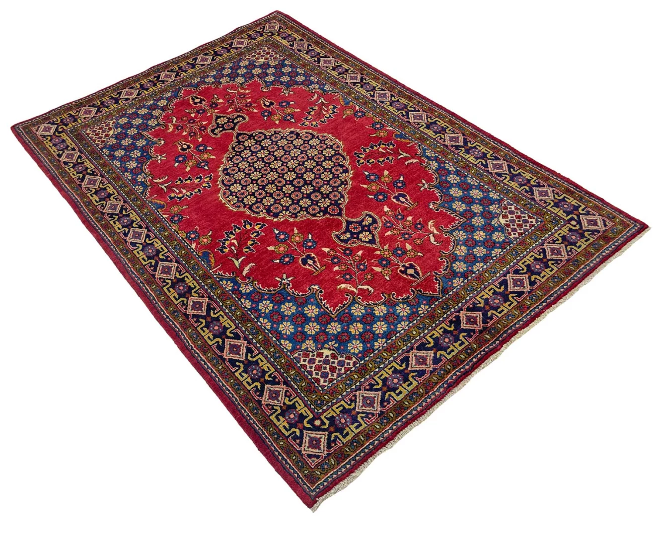Handgeknüpfter Sarough Farahan Perserteppich, 238 × 163 cm, Wolle