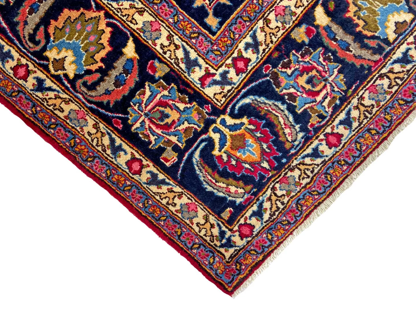 maschhad-teppich-287-x-196-cm-florales-muster-handgeknupft-3 Handgeknüpfter Mashhad Perserteppich, 287 × 196 cm, Wolle