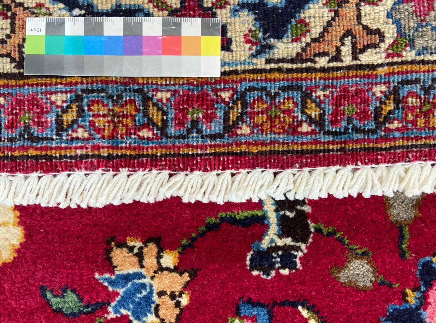maschhad-teppich-287-x-196-cm-florales-muster-handgeknupft-4 Handgeknüpfter Mashhad Perserteppich, 287 × 196 cm, Wolle