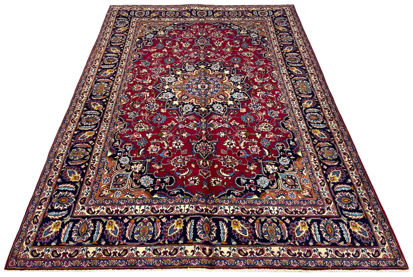 Mashhad Perserteppich aus Iran, 290 × 201 cm