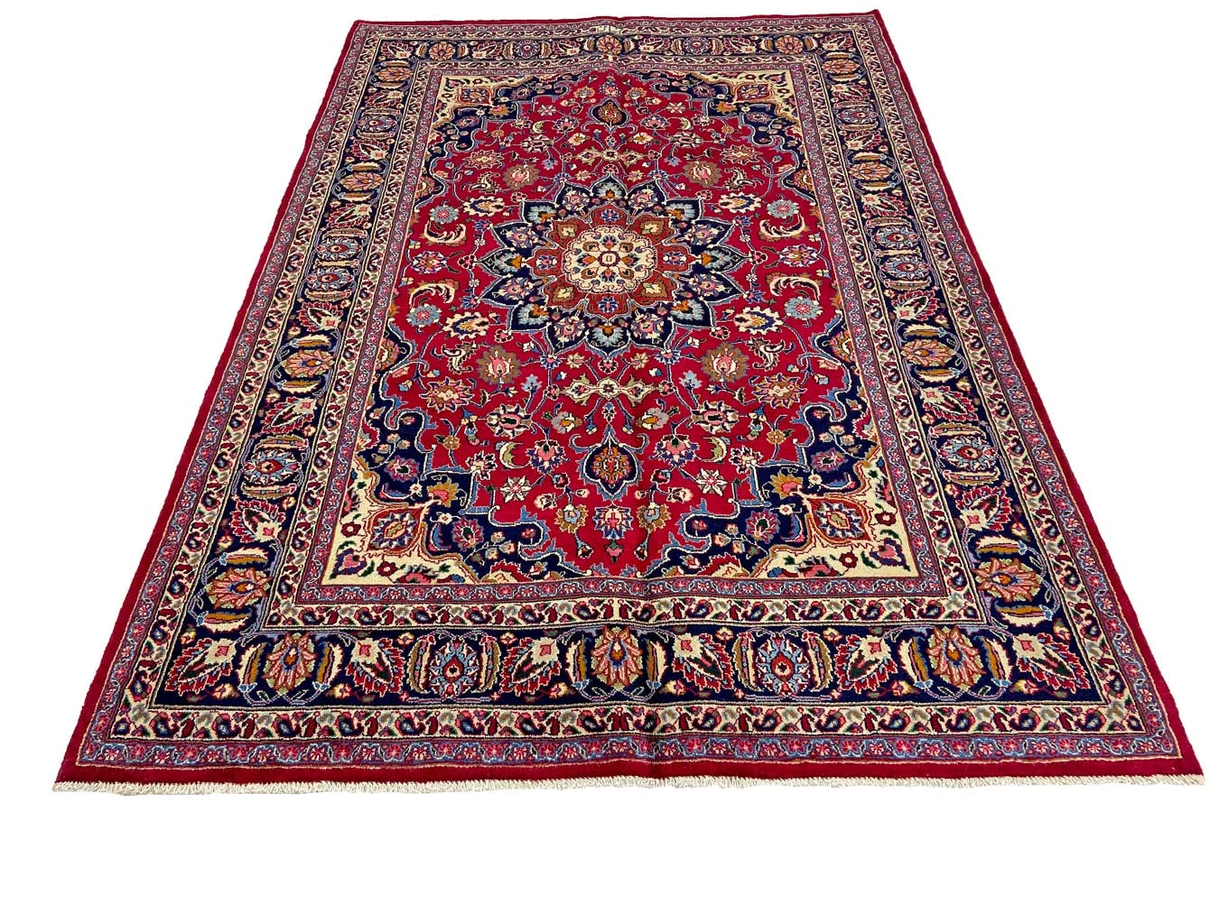 Handgeknüpfter Mashhad Perserteppich, 292 × 199 cm, Wolle