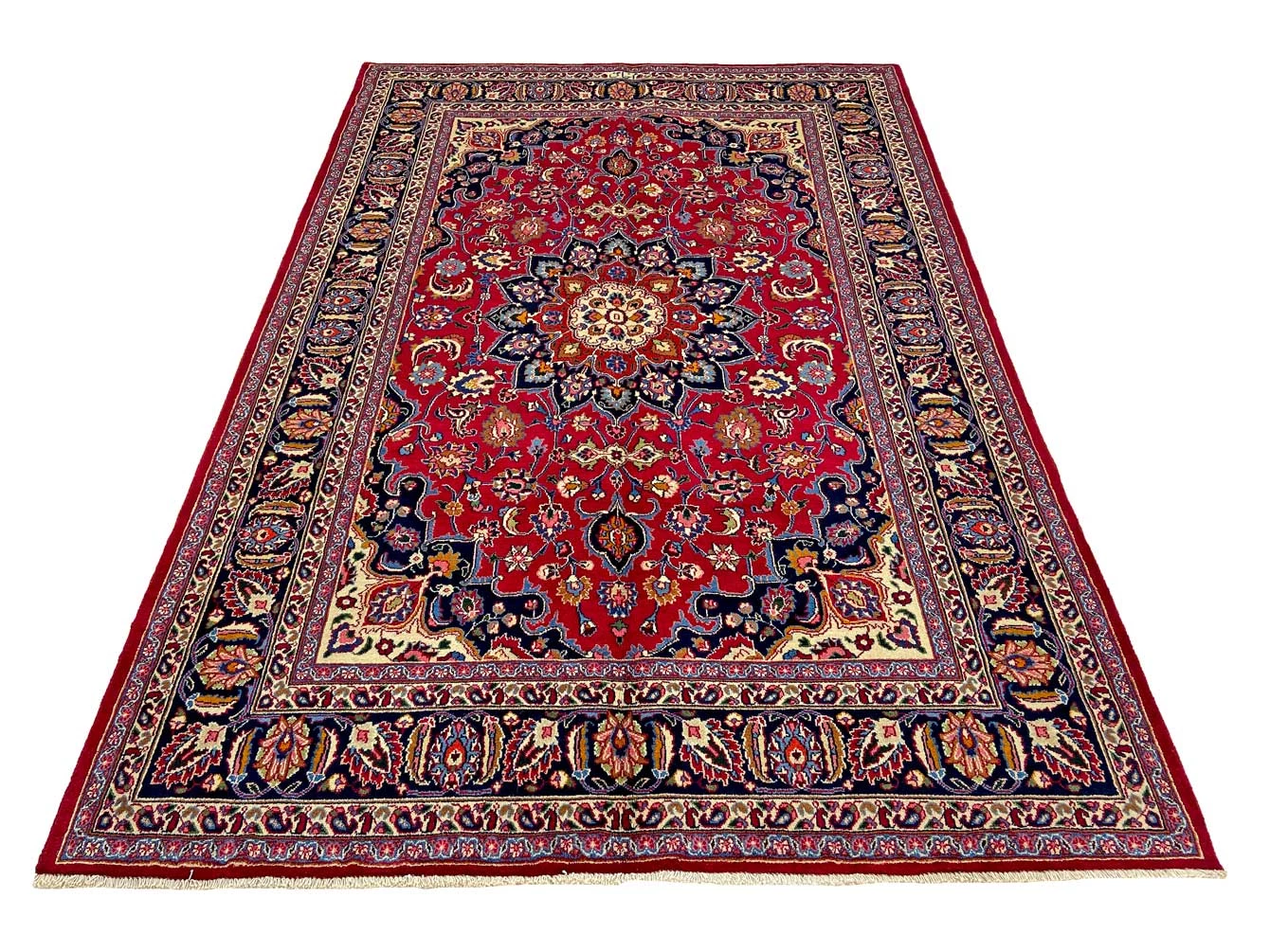 Handgeknüpfter Mashhad Perserteppich, 294 × 199 cm, Wolle