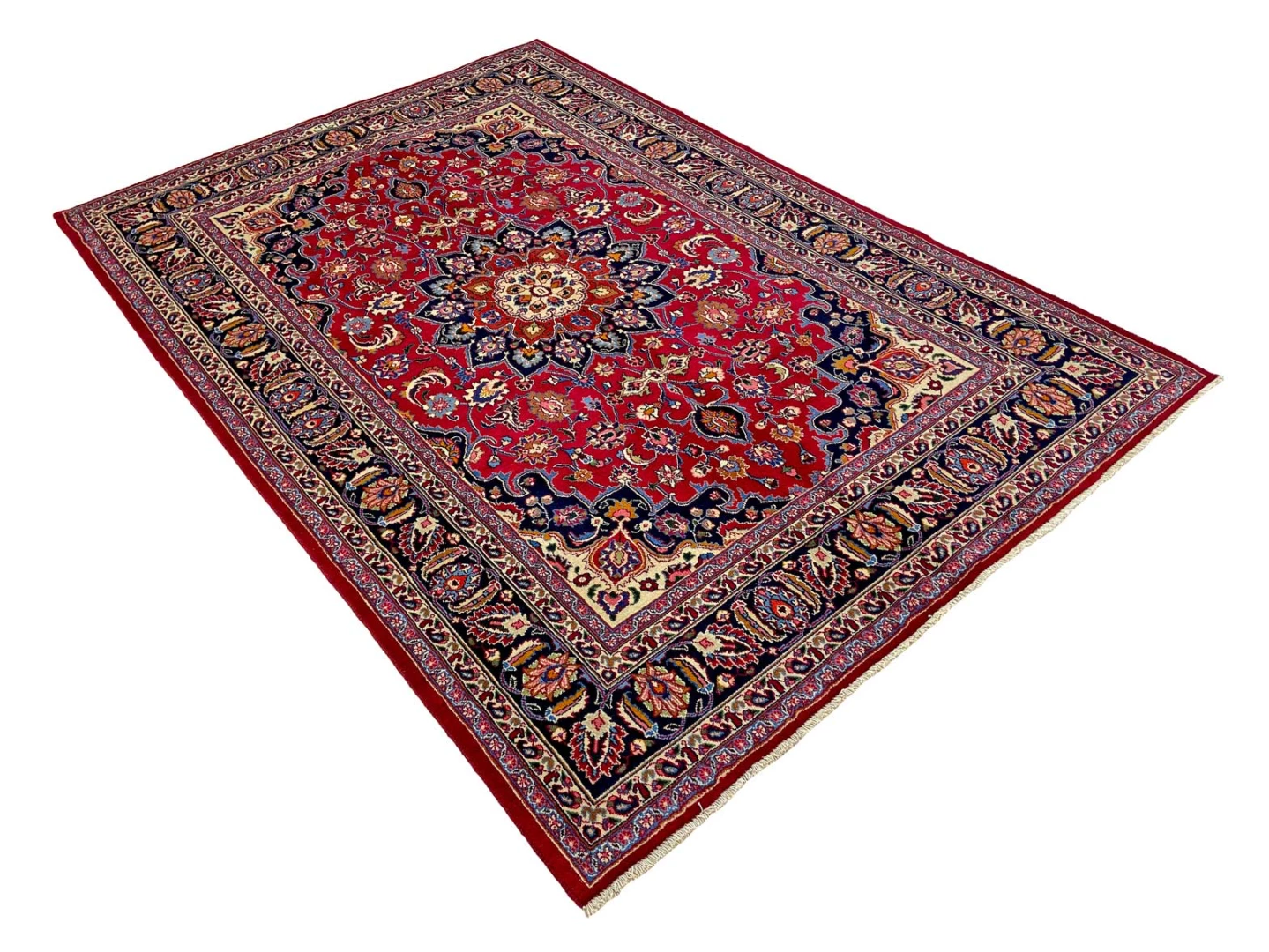 Handgeknüpfter Mashhad Perserteppich, 294 × 199 cm, Wolle