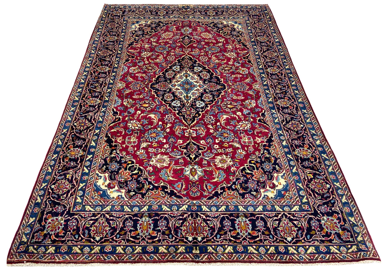 Mashhad Perserteppich 295 × 191 cm aus Wolle, handgeknüpft