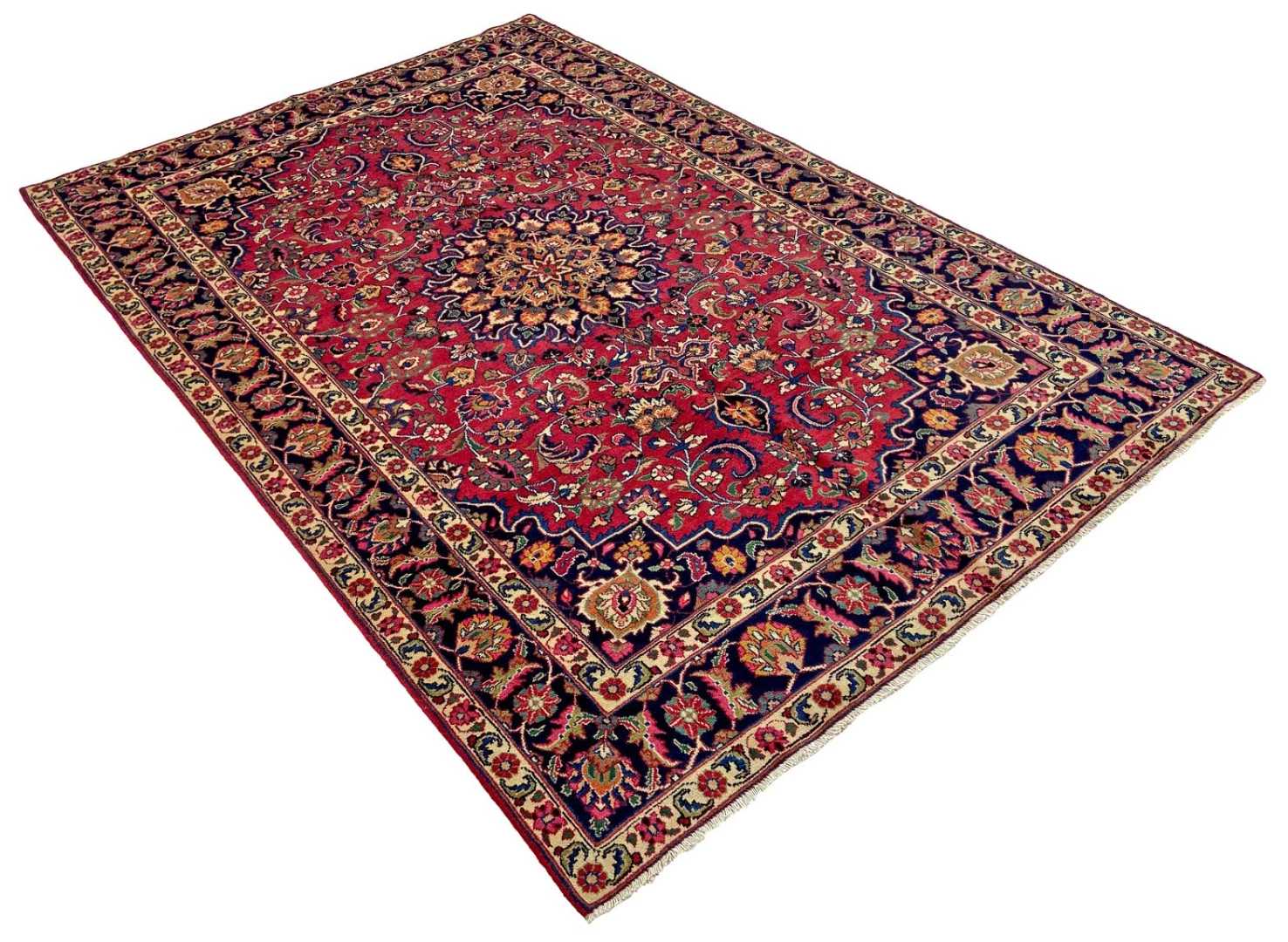 orientteppich-maschhad-295-x-200-cm-florales-muster-handgeknupft-2 Mashhad Perserteppich aus Iran, 295 × 200 cm
