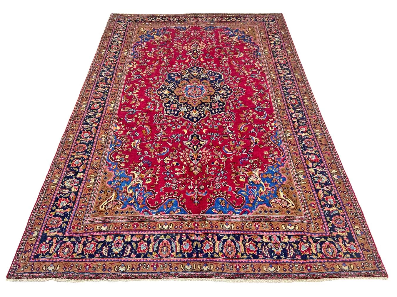 Handgeknüpfter Mashhad Perserteppich, 297 × 196 cm, Wolle