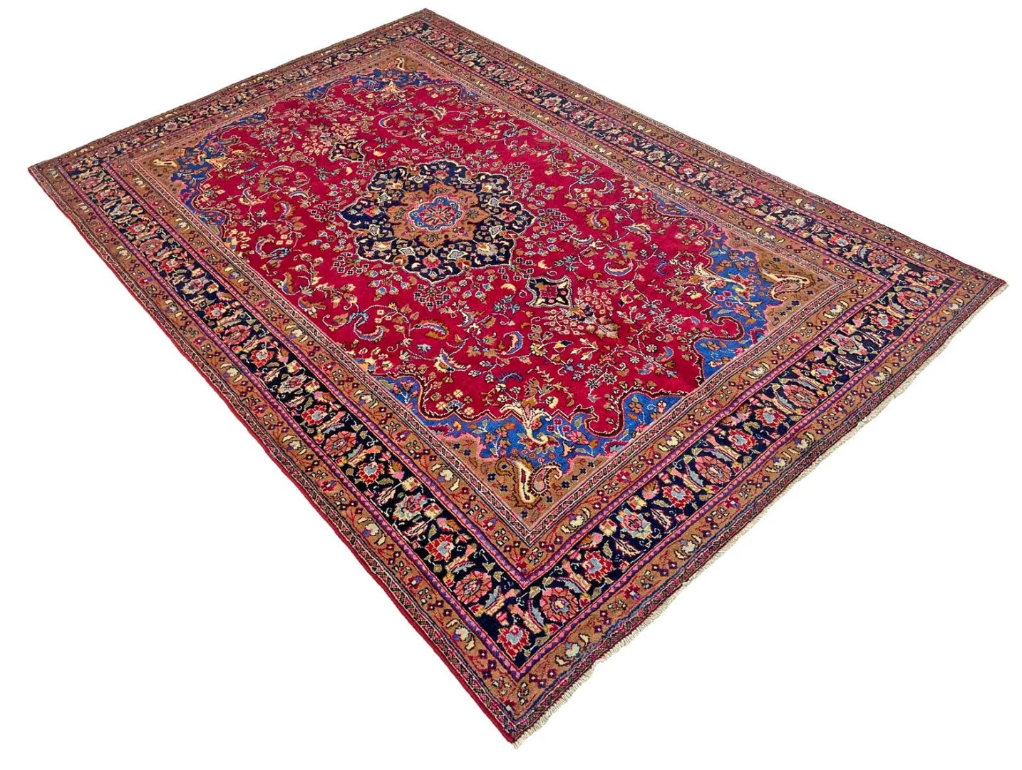Handgeknüpfter Mashhad Perserteppich, 297 × 196 cm, Wolle