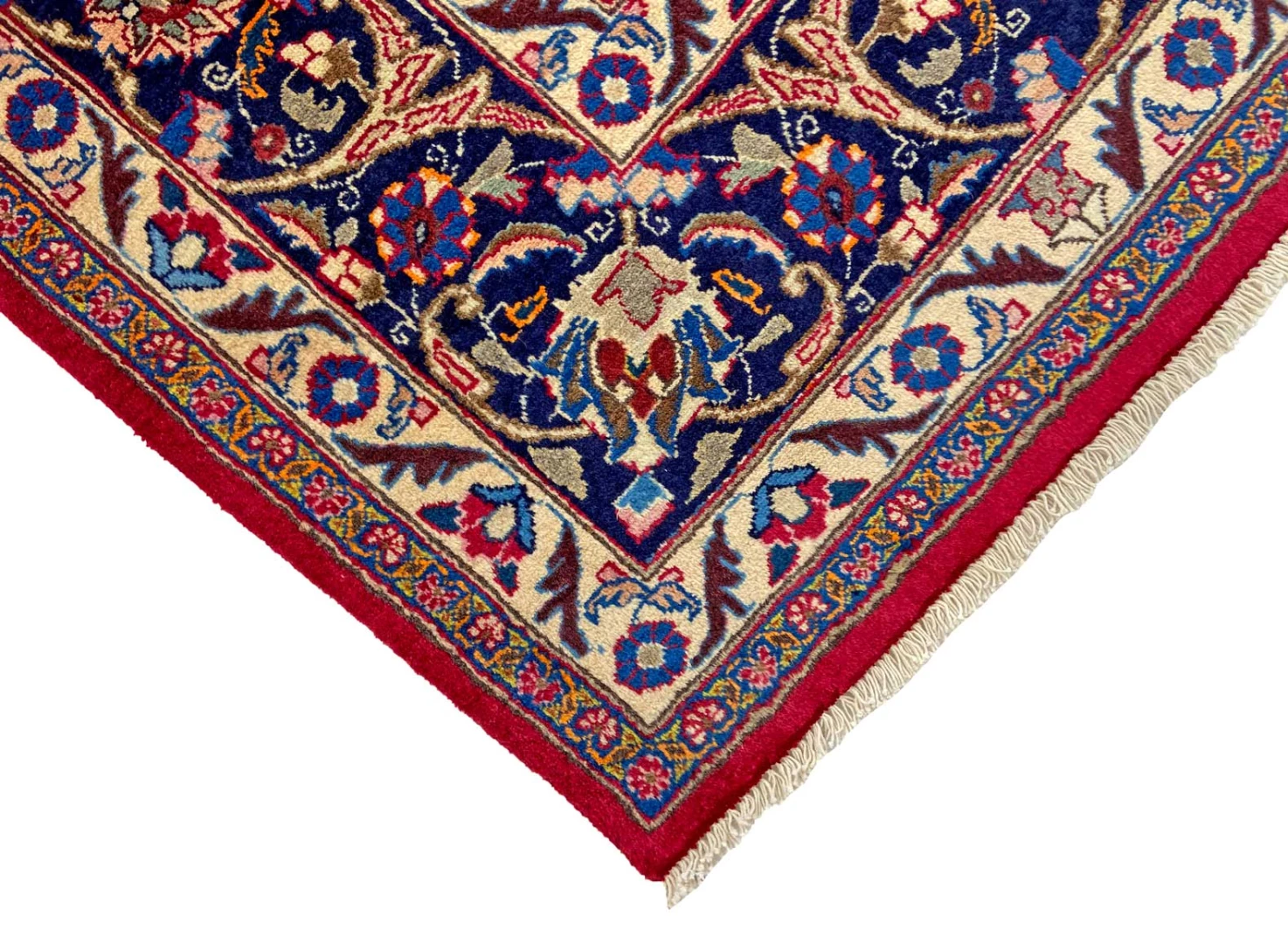 maschhad-orientteppich-302-x-196-cm-florales-muster-handgeknupft-2 Mashhad Perserteppich aus Iran, 302 × 196 cm