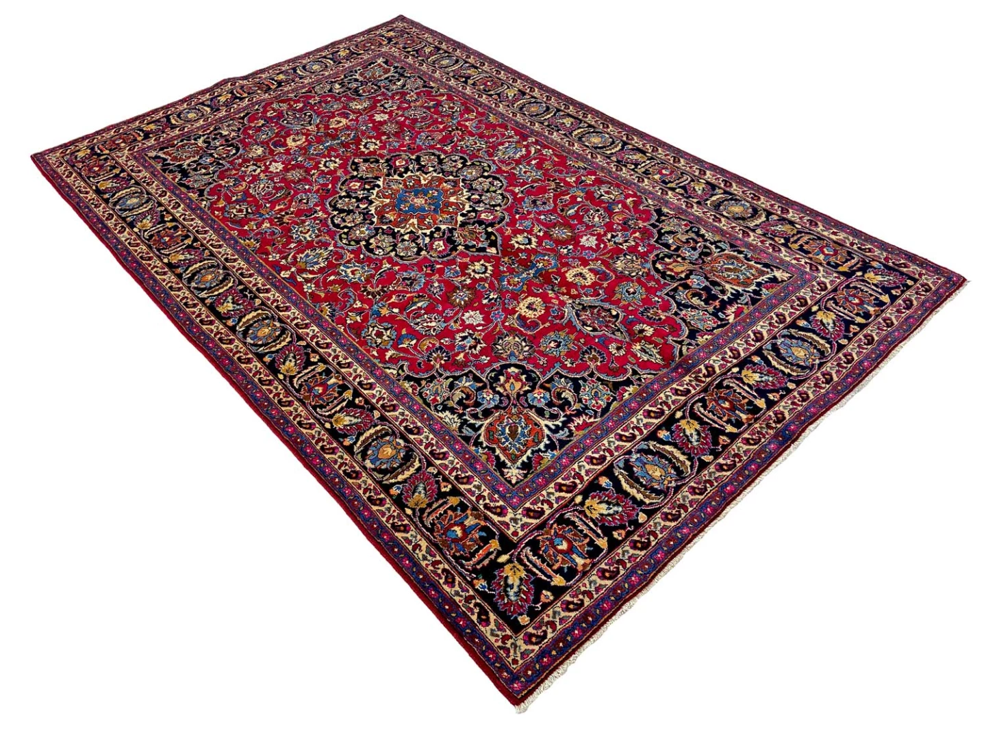 Handgeknüpfter Mashhad Perserteppich, 310 × 201 cm, Wolle